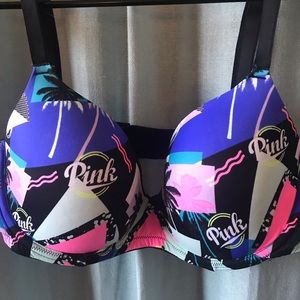 PINK - Victoria's Secret black & purple bra